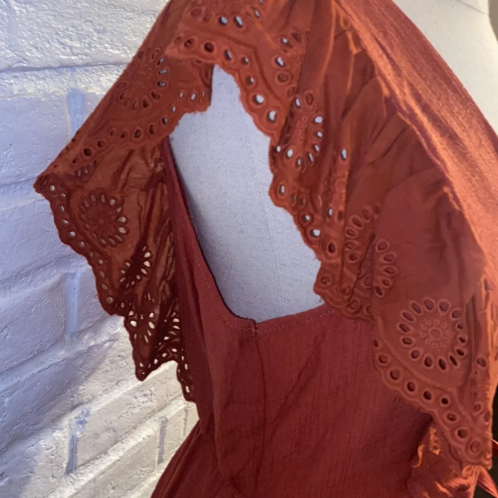 SOLD Twine and String Woman Orange Blouse/Top size M - Picture 6 of 12